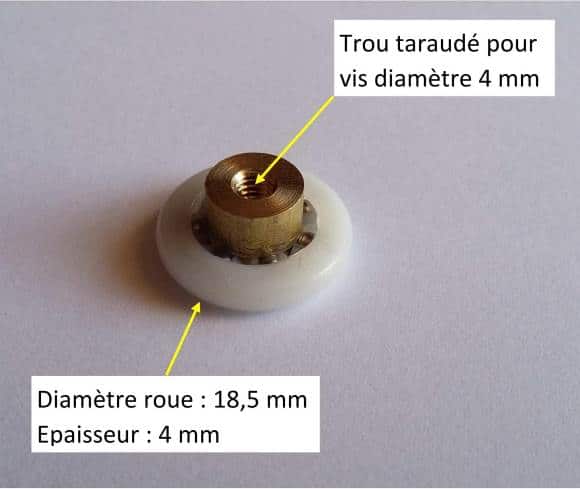 1/ Roulette Pour Glissière De Porte De Douche, Cabine