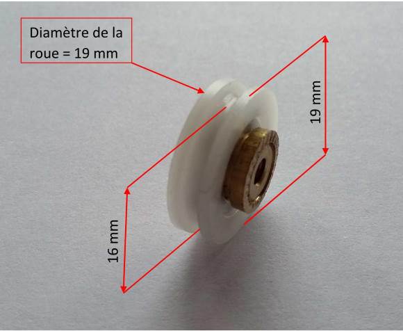 ROULETTE POUR CABINE DE DOUCHE