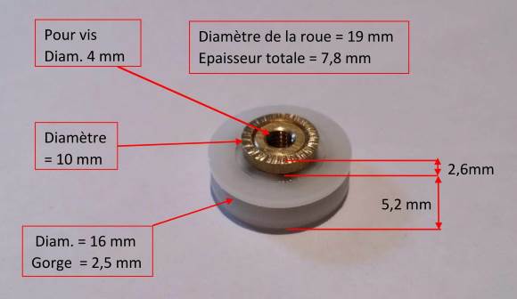 Roulette De Douche à Gorge - HS041-R-D19-G-M4