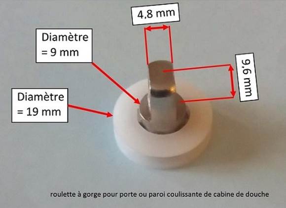 Diamètre de Roue 27mm Niuniu Ensemble de Rouleaux de Porte de Douche Pièces  de Rechange Rouleau