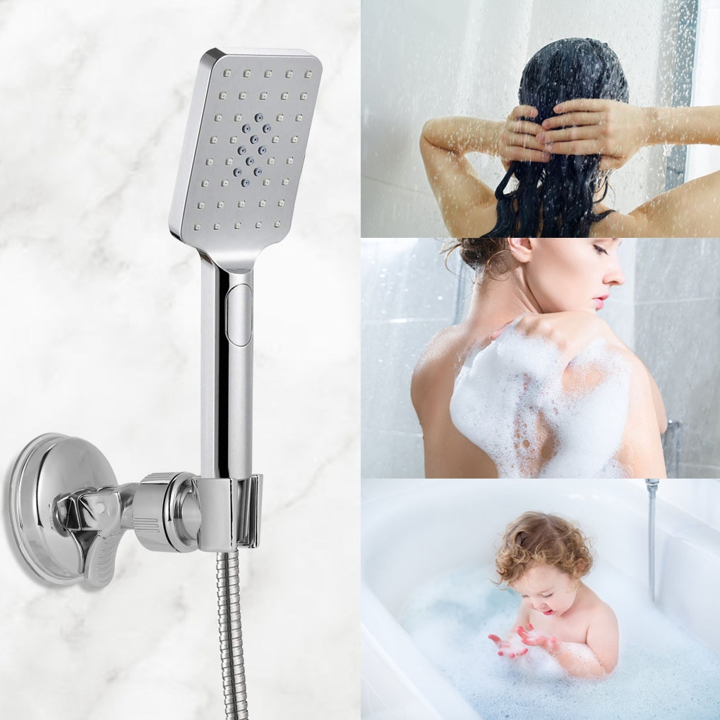 Barre de douche universelle réglable, douchette à main, entièrement plaquée, support de salle de bain, rotation Stable