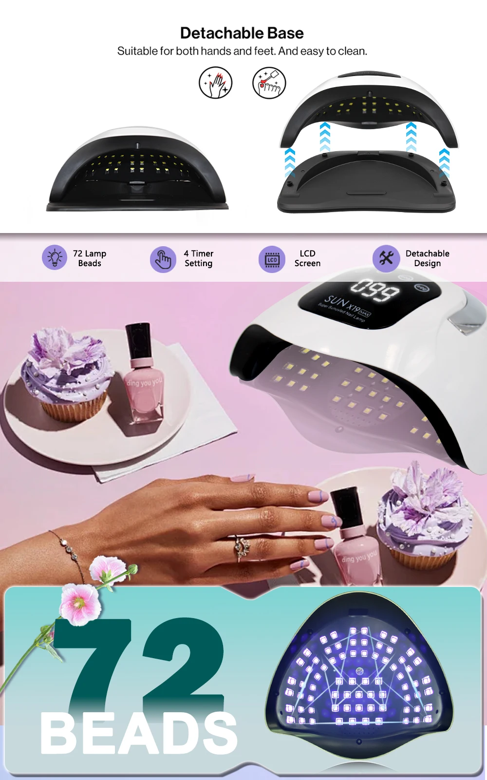 Lampe de séchage UV LED professionnelle pour vernis à ongles